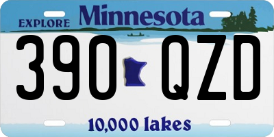 MN license plate 390QZD