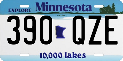 MN license plate 390QZE