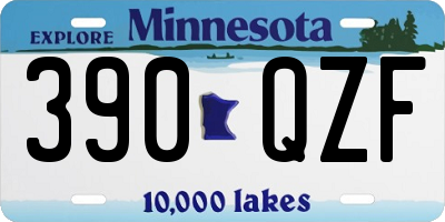 MN license plate 390QZF
