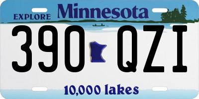 MN license plate 390QZI