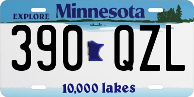 MN license plate 390QZL