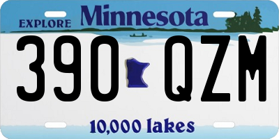 MN license plate 390QZM