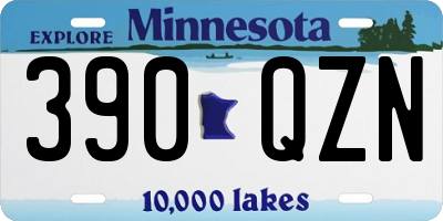MN license plate 390QZN