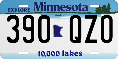 MN license plate 390QZO