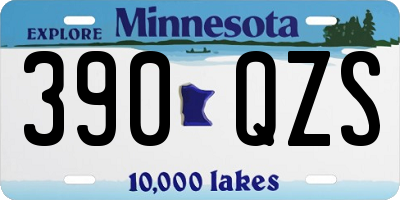 MN license plate 390QZS