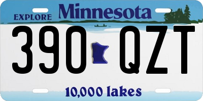 MN license plate 390QZT