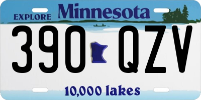 MN license plate 390QZV