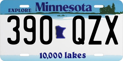 MN license plate 390QZX