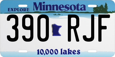 MN license plate 390RJF