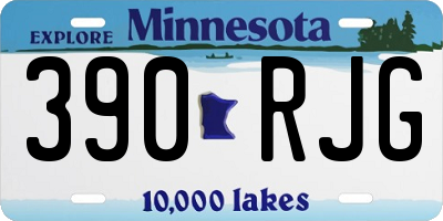 MN license plate 390RJG