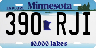 MN license plate 390RJI