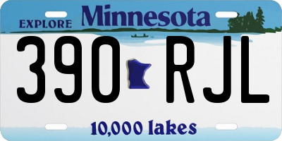 MN license plate 390RJL