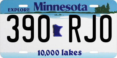 MN license plate 390RJO