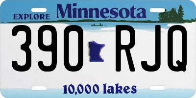 MN license plate 390RJQ