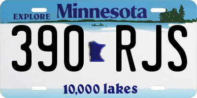 MN license plate 390RJS