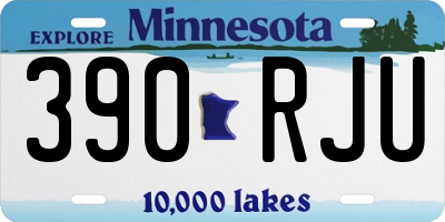 MN license plate 390RJU