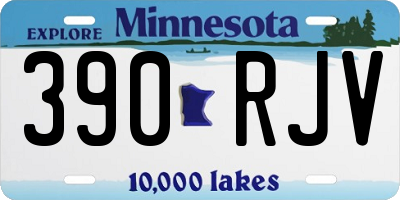MN license plate 390RJV