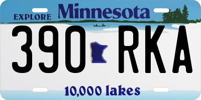 MN license plate 390RKA