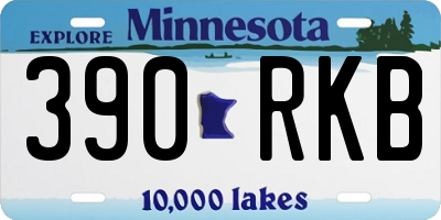 MN license plate 390RKB