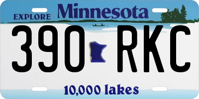 MN license plate 390RKC