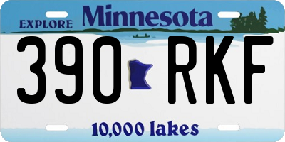 MN license plate 390RKF