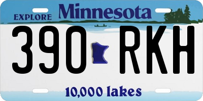 MN license plate 390RKH