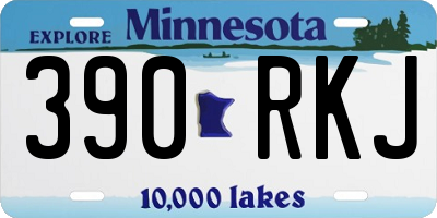 MN license plate 390RKJ