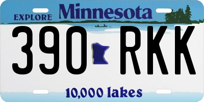 MN license plate 390RKK