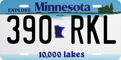 MN license plate 390RKL