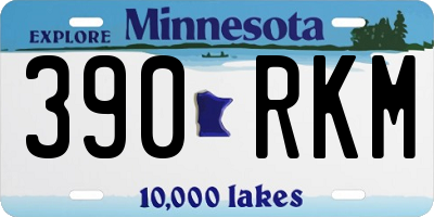MN license plate 390RKM