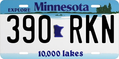 MN license plate 390RKN