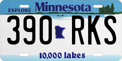 MN license plate 390RKS