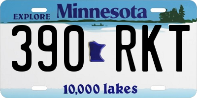 MN license plate 390RKT