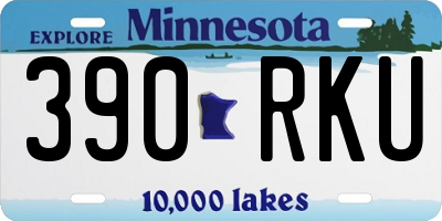 MN license plate 390RKU