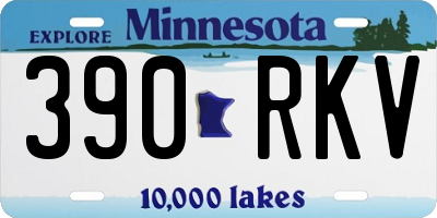 MN license plate 390RKV