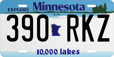MN license plate 390RKZ