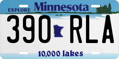 MN license plate 390RLA