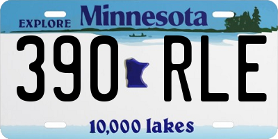 MN license plate 390RLE
