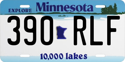 MN license plate 390RLF