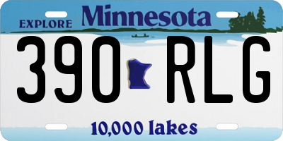 MN license plate 390RLG