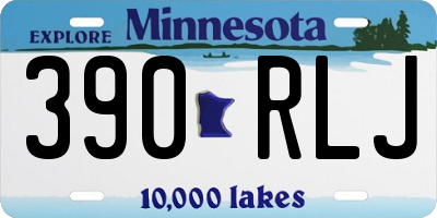 MN license plate 390RLJ