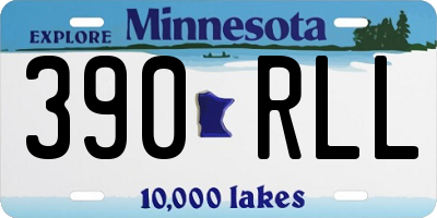 MN license plate 390RLL