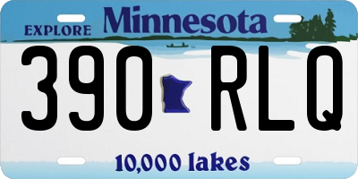 MN license plate 390RLQ