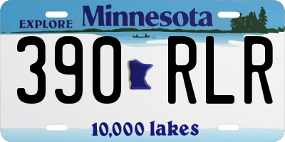 MN license plate 390RLR