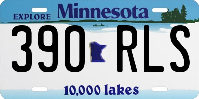 MN license plate 390RLS