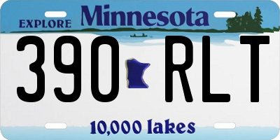 MN license plate 390RLT