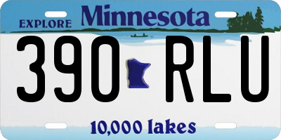 MN license plate 390RLU