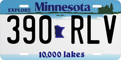 MN license plate 390RLV