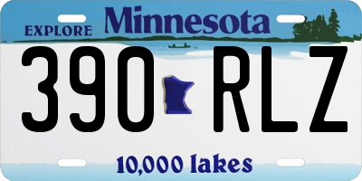 MN license plate 390RLZ