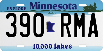 MN license plate 390RMA